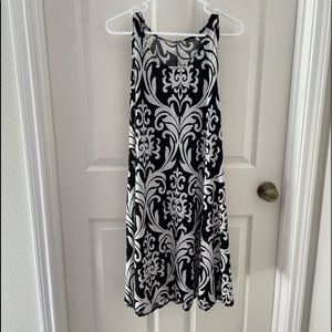 GUG Boutique Black & White Printed Dress - Size 2X
